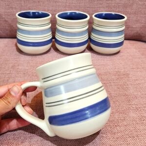 ✨️SET OF 4✨️ Pfaltzgraff Rio Stoneware Coffee Mugs / Tea Cups - 12 oz